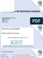 7º 03.29 Potenciação de Números Inteiros