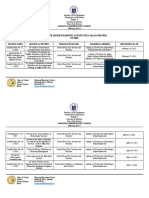 School Based Learning Action Cell Matrix