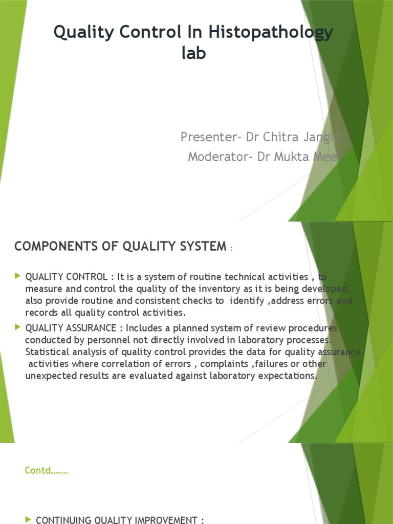 Quality Control in Histopathology Lab | PDF | Histology | Histopathology