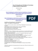 Foundations of Nursing Research 7th Edition by Nieswiadomy Bailey ISBN 013416721X Test Bank