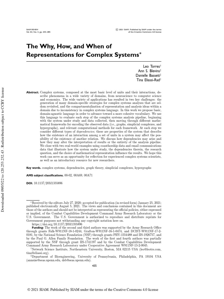 The why how and when ofrepresentations for complex systems pdf
