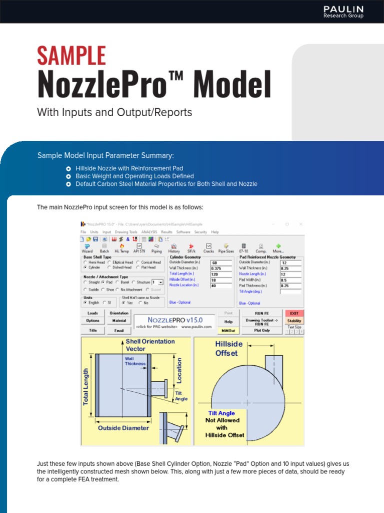 Nozzle Pro Report PDF Strength Of Materials Young's Modulus