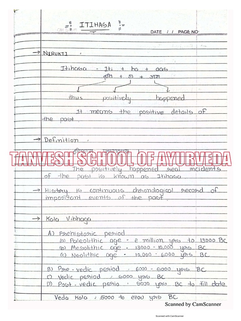 Ayurved Itihas Notes - by Dr. Tanvi Mahajan | PDF | Religion & Spirituality