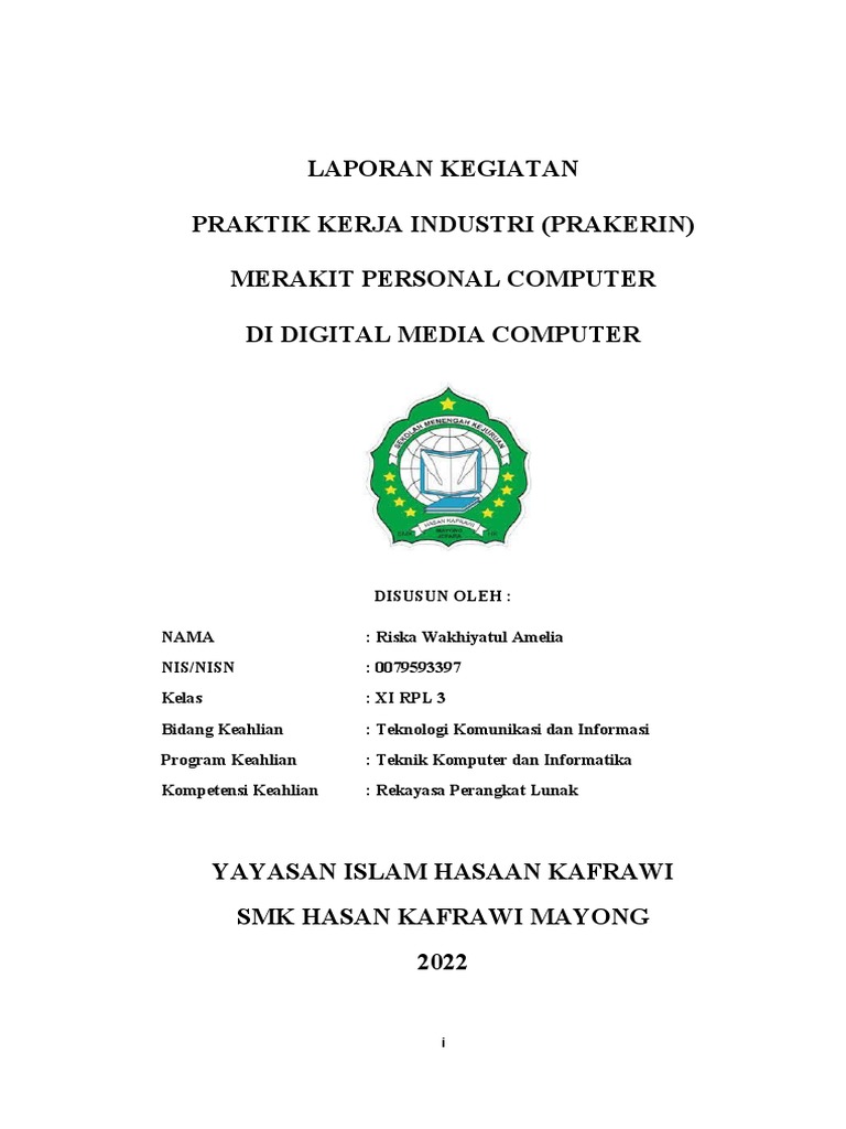 Contoh laporan pkl | PDF