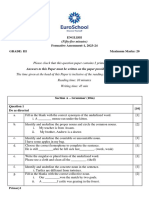 Prim English3 FA1 AY23-24 Practice Paper - QP