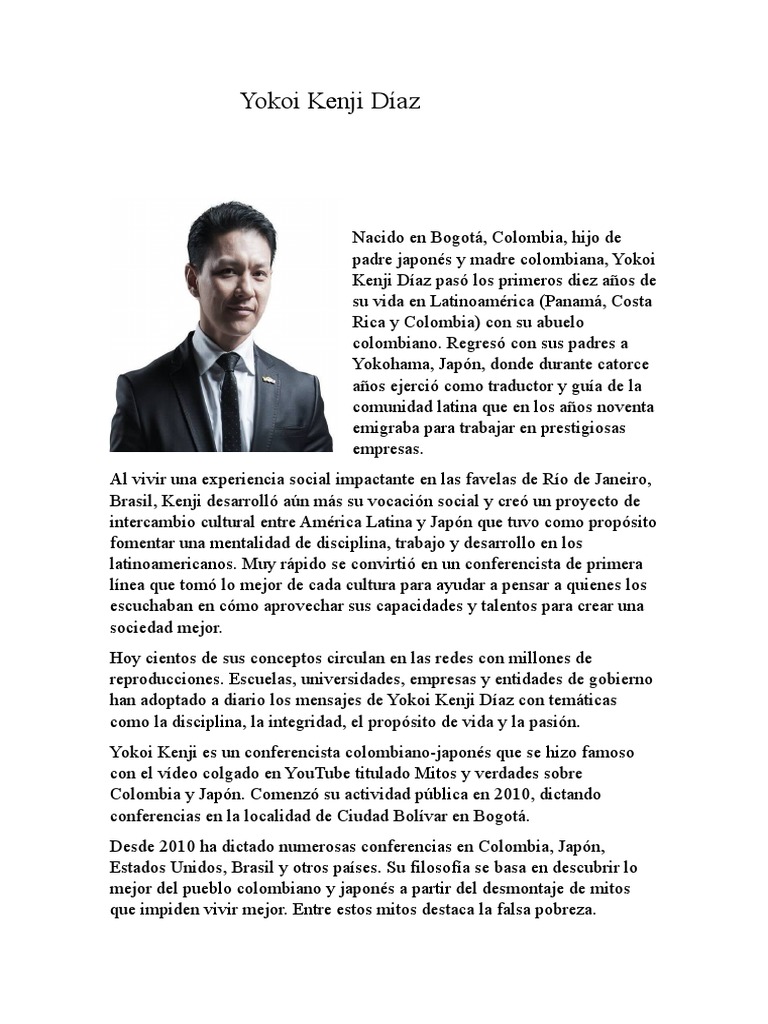 Yokoi Kenji Díaz: Inspiración y Liderazgo | PDF | Colombia | America latina