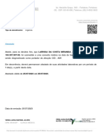 Atestado: 165.397.907-08, Foi Submetido A Uma Consulta Médica Na Data de Hoje, 25/07/2023 18:34 HRS