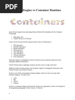 Container Engine Vs Container Runtime