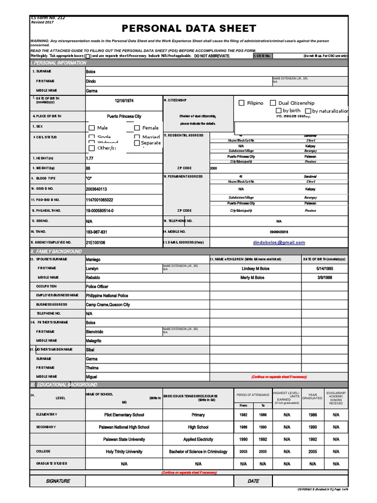 Long 1 Single Print PDS Bolos | PDF