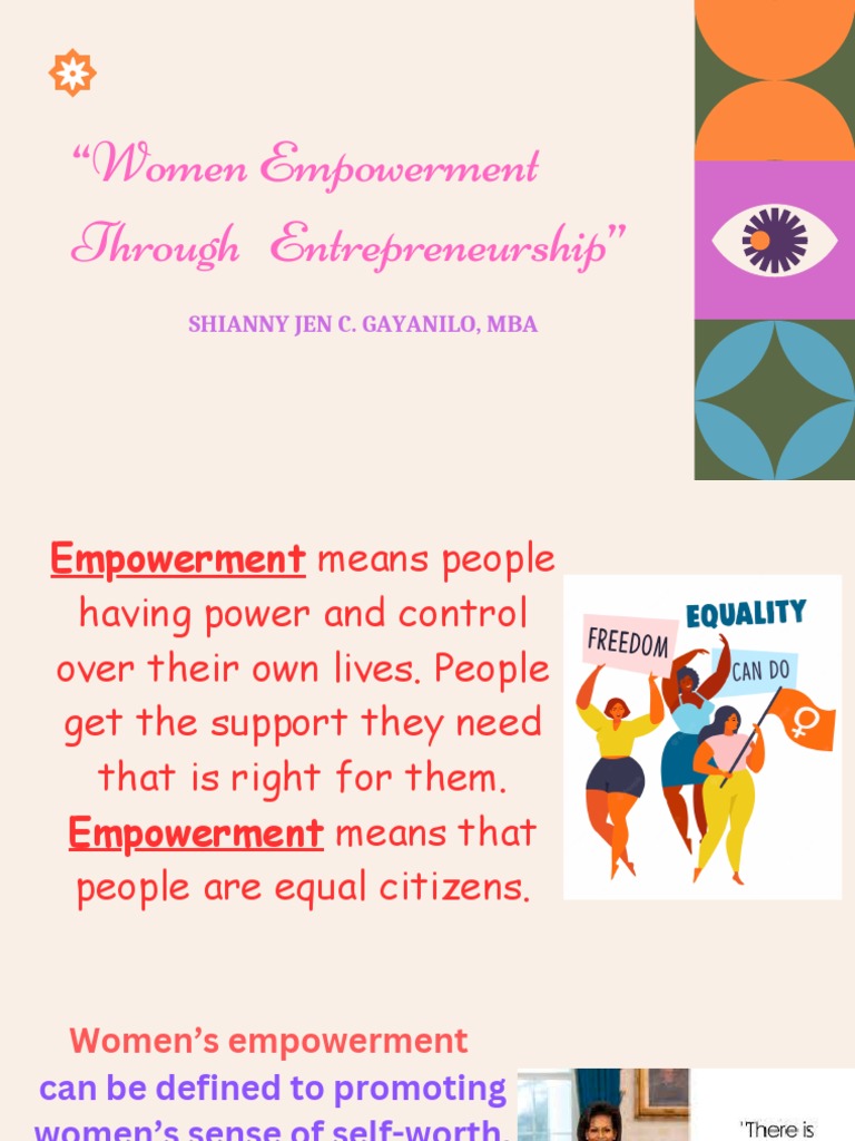 Women Empowerment through Entrepreneurship | PDF | Empowerment | Economies
