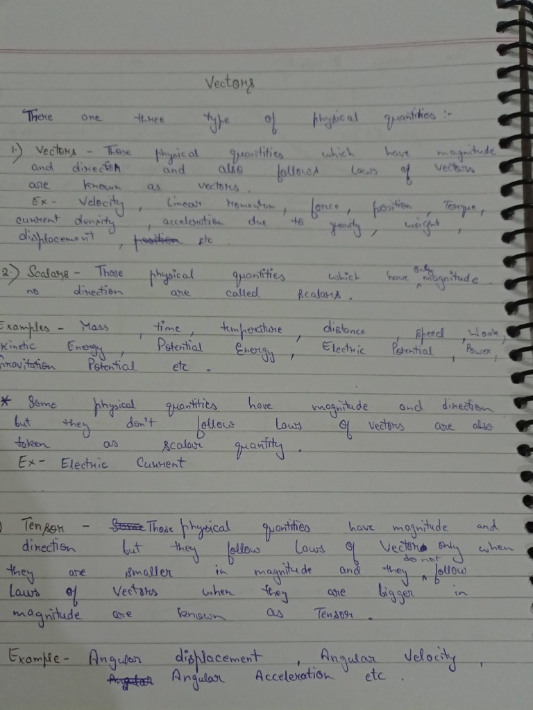 Vectors class work pdf