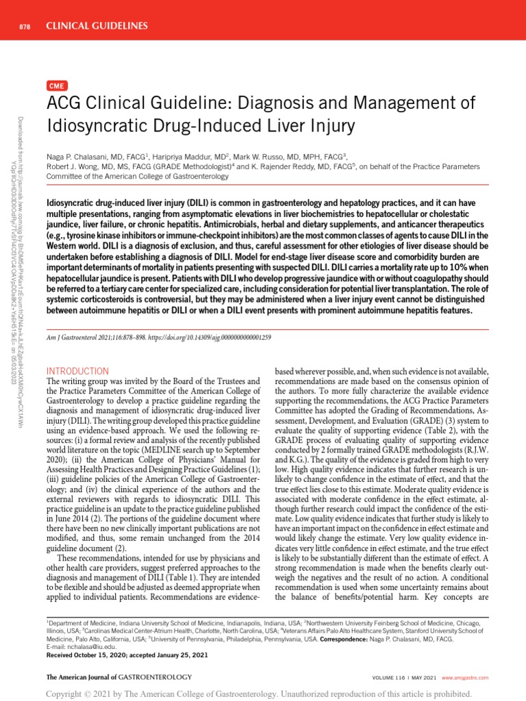 ACG Clinical Guideline Diagnosis and Management.13 | PDF | Hepatitis ...