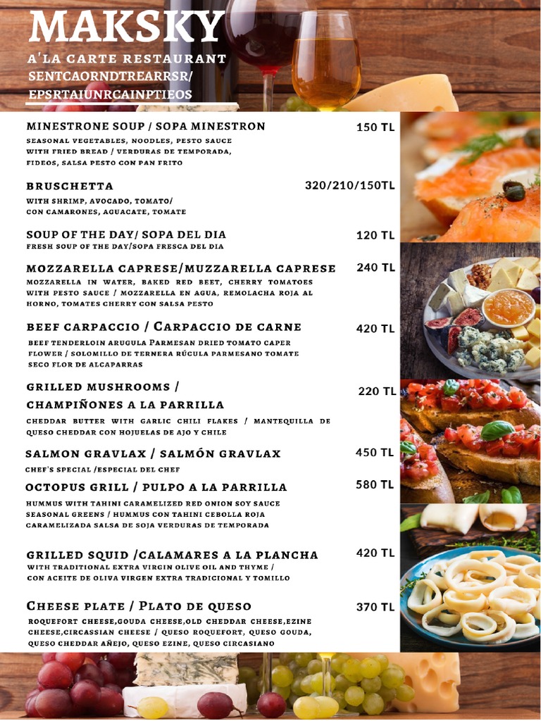 Maksky Menu - Eng Esp | PDF
