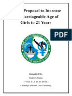 Increasing Marriageable Age of Girls