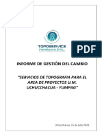 Informe de Gestión Del Cambio - Servicio de Topografia U.M Uchucchacua - Yumpag
