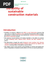 Durability of Sustainable Construction Materials