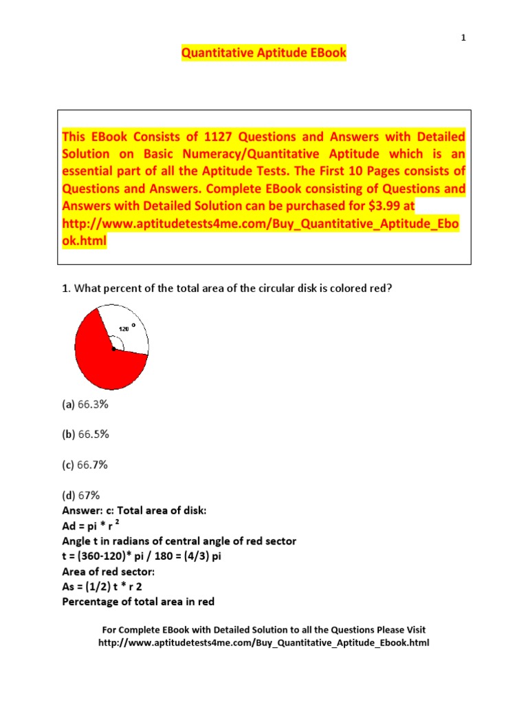 Probability and Quantitative Aptitude Guide | PDF | Triangle | Angle