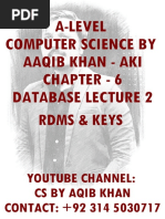 A-Level RDMS & Keys