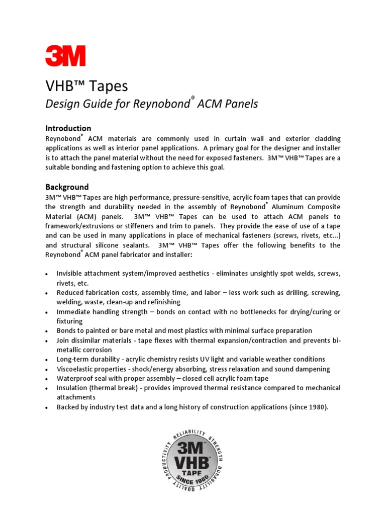 16 Reynobond3M VHB Tapes Design Guide Jumiera Beach Hotel PDF