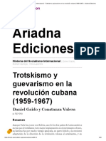 Historia Del Socialismo Internacional - Trotskismo y Guevarismo en La Revolución Cubana (1959-1967) - Ariadna Ediciones