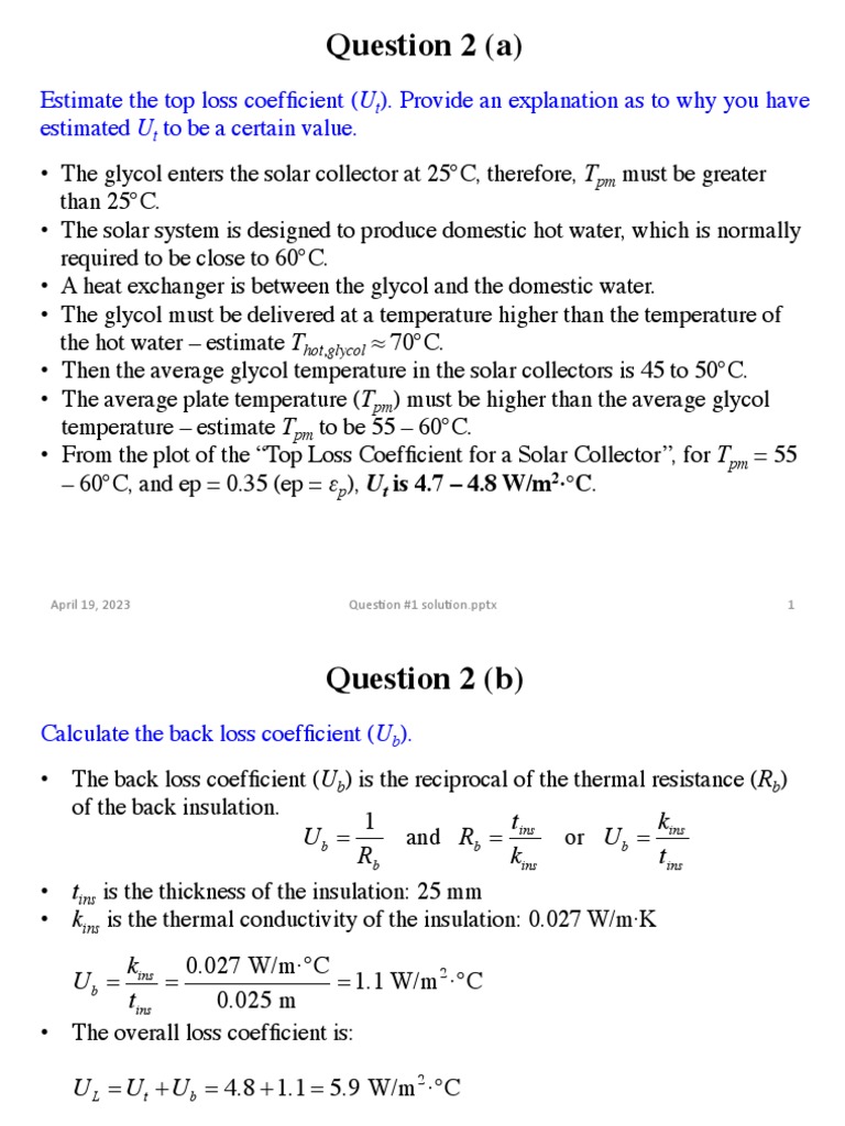 Question 2 Solution PDF Thermal Insulation Thermal Conductivity