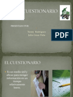 Presentacion - EL CUESTIONARIO - Recoleccion de Datos