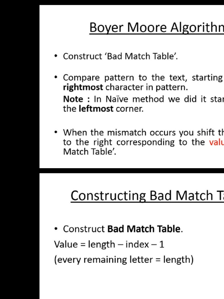 Boyer Moore Algorithm | PDF