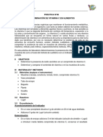 Práctica N°6 Determinacion de Vitamina C en Alimentos