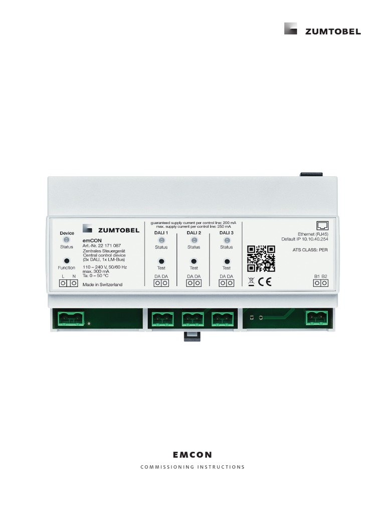 emCON Commissioning Instructions | PDF | Ip Address | Computer Network