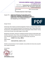 Permohonan Pergantian Specimen TTD MTC Karya Persada