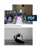 Yoga Holiday Homework