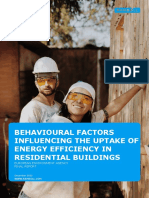 Behavioural Factors Influencing The Uptake of Energy Efficiency in Residential Buildings