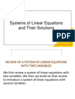 Topic 5-Systems of Linear Equations
