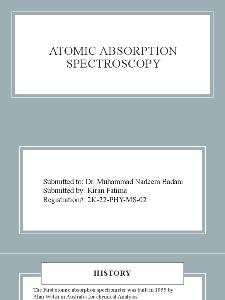 Atomic Absorption Spectros | PDF | Atomic Absorption Spectroscopy