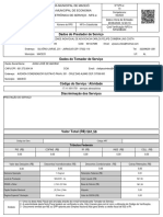 Dados Do Prestador de Serviço: Data e Hora de Emissão 29/06/2023 12:23:19 Cod Verificação NFS-e 5IFQHB3A0