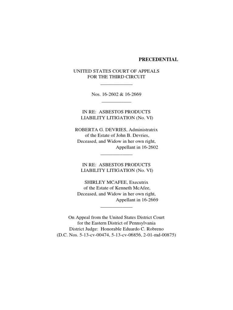 Air & Liquid Systems Corp V Devries CA 3rd Circuit PDF