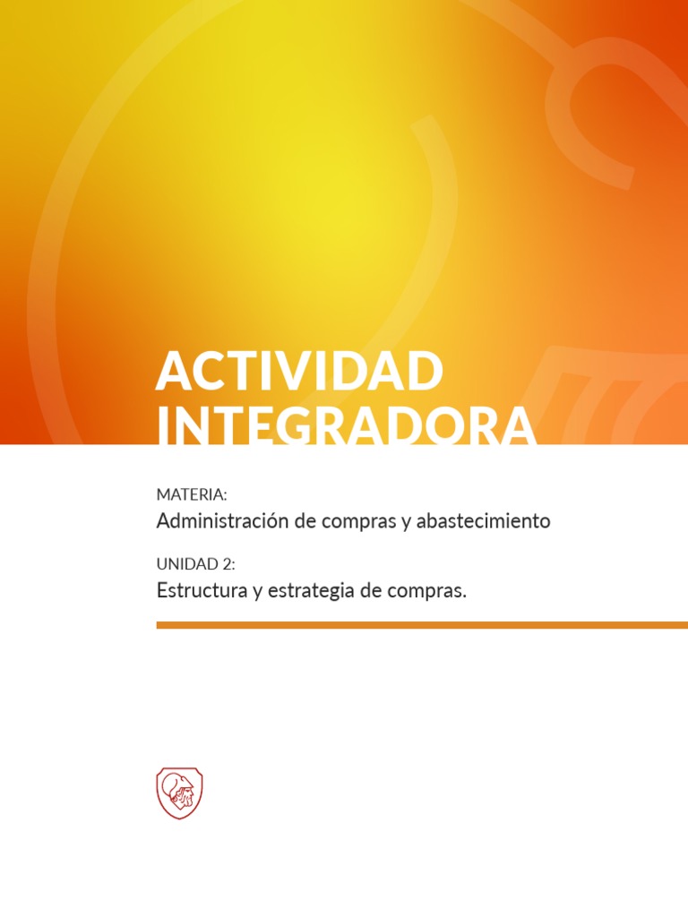 AI - Administración de Compras y Abastecimiento - U2 | PDF
