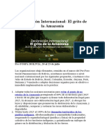 Declaracion Internacional EL GRITO DE LA AMAZONIA