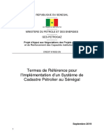 TDR SIG Implementation Dun Systme de Cadastre Petrolier Au Sénégal