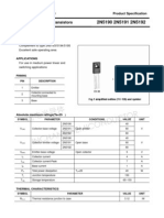 Inchange Semiconductor Product Specification for Silicon NPN Power Transistors 2N5190 2N5191 2N5192