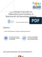 Aprendizajes Esenciales en Matemática para Fortalecer La Reactivación de Aprendizaje Integral