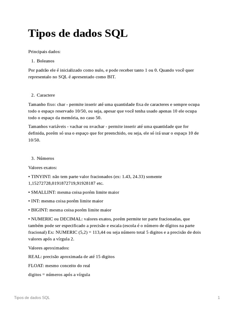A1fec06a 00a6 4e95 Ba93 B83b06e6b86e Tipos de Dados SQL | PDF | Byte ...