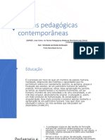 01.1 - Fundamentos da Educação - Teorias pedagógicas contemporâneas