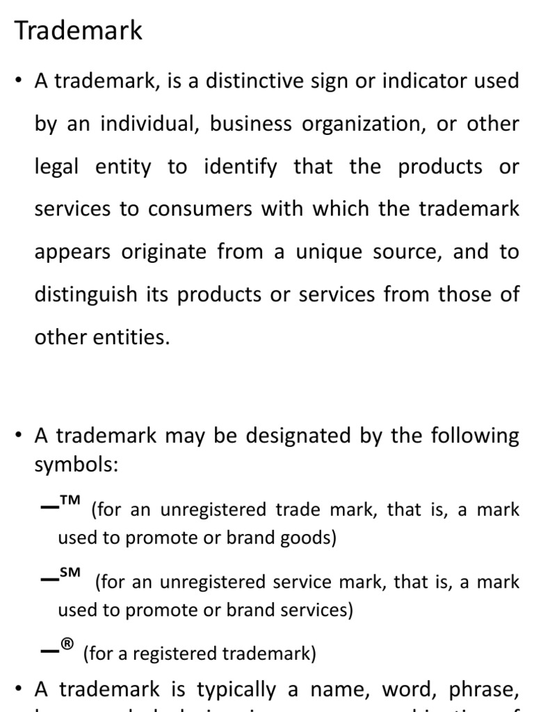 Trademark Trademark Civil Law Law)