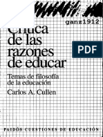 CULLEN, C. A. - Crítica de Las Razones de Educar (OCR) - Por Ganz1912