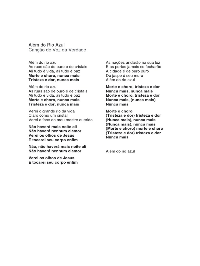 Além Do Rio Azul Voz Da Verdade Pdf