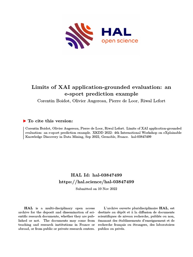 Limits of XAI Task Performance Evaluation ECML PKDD Download Free PDF