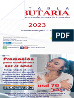 Tabla Tributaria Julio 2023