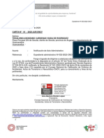 Carta 61-2023 Notificacion A Tesalonica Bonzano Cardenas Viuda de Rodriguez - Exp. 032-2022