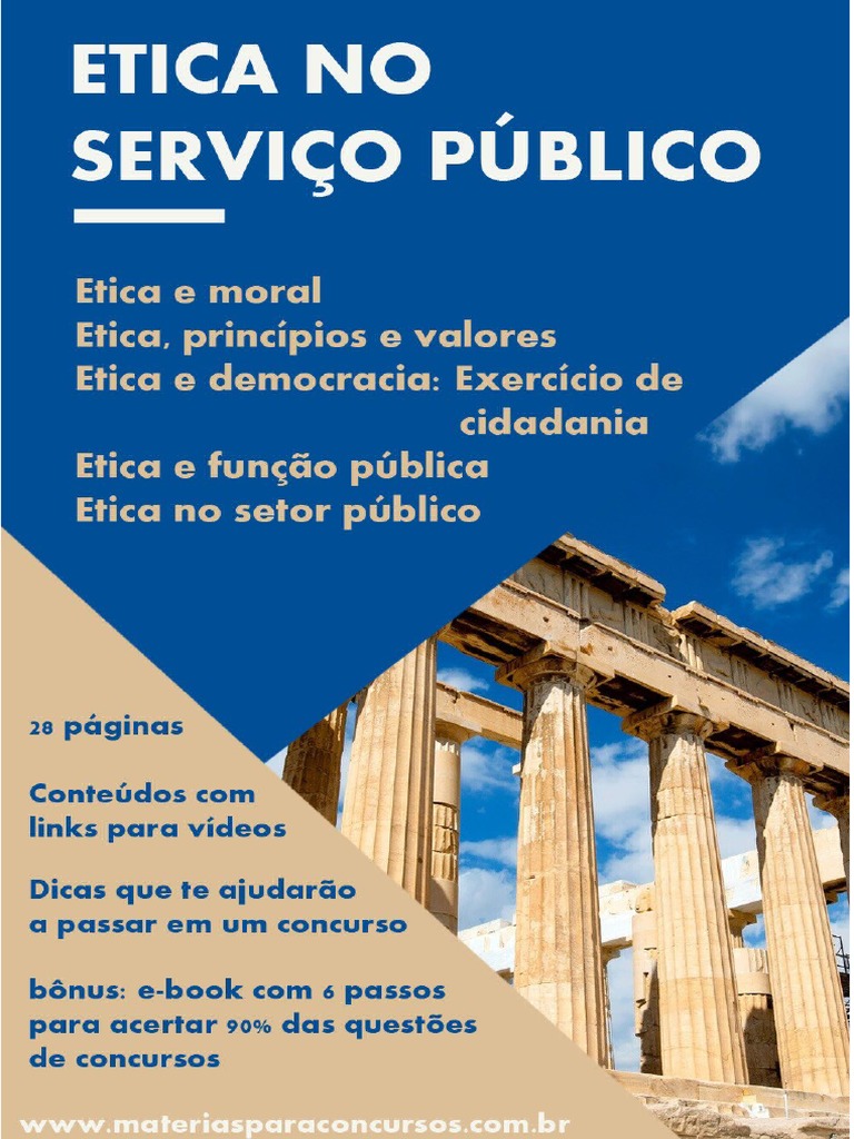 Etica No Servico Publico E Book Pdf Moralidade Democracia